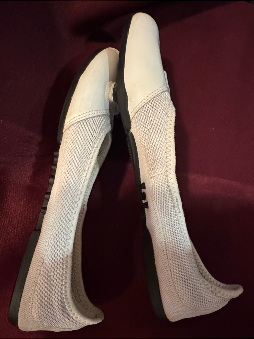Y2K Puma Women’s White Slip-On Mesh & Patent Leather Ballet Flats - Size 7.5 - Picture 5 of 14